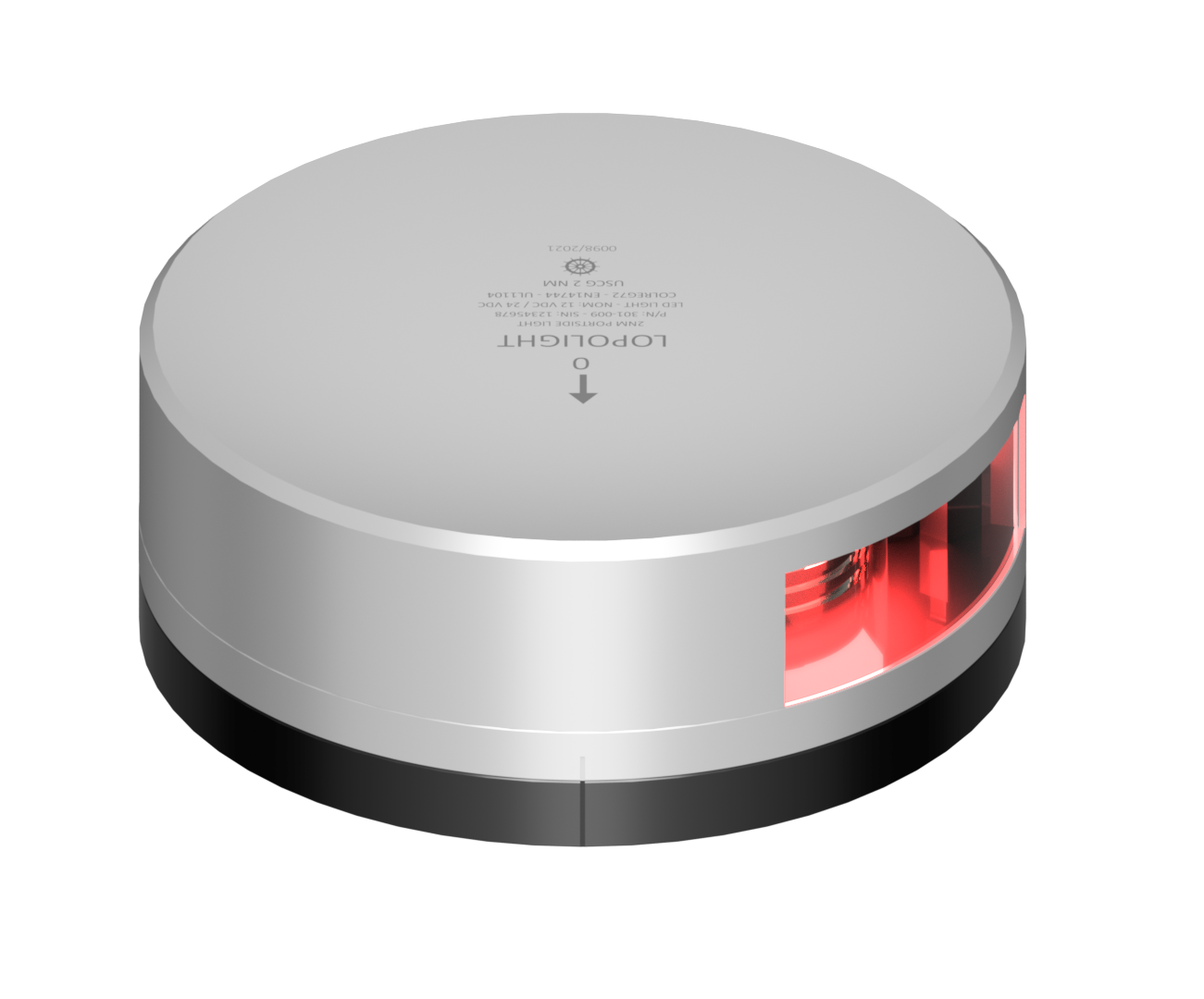 2nm 112,5° Red, Port, silver w/FB base 2nm 112,5° Red, Port, silver w/FB base